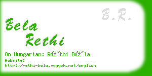 bela rethi business card